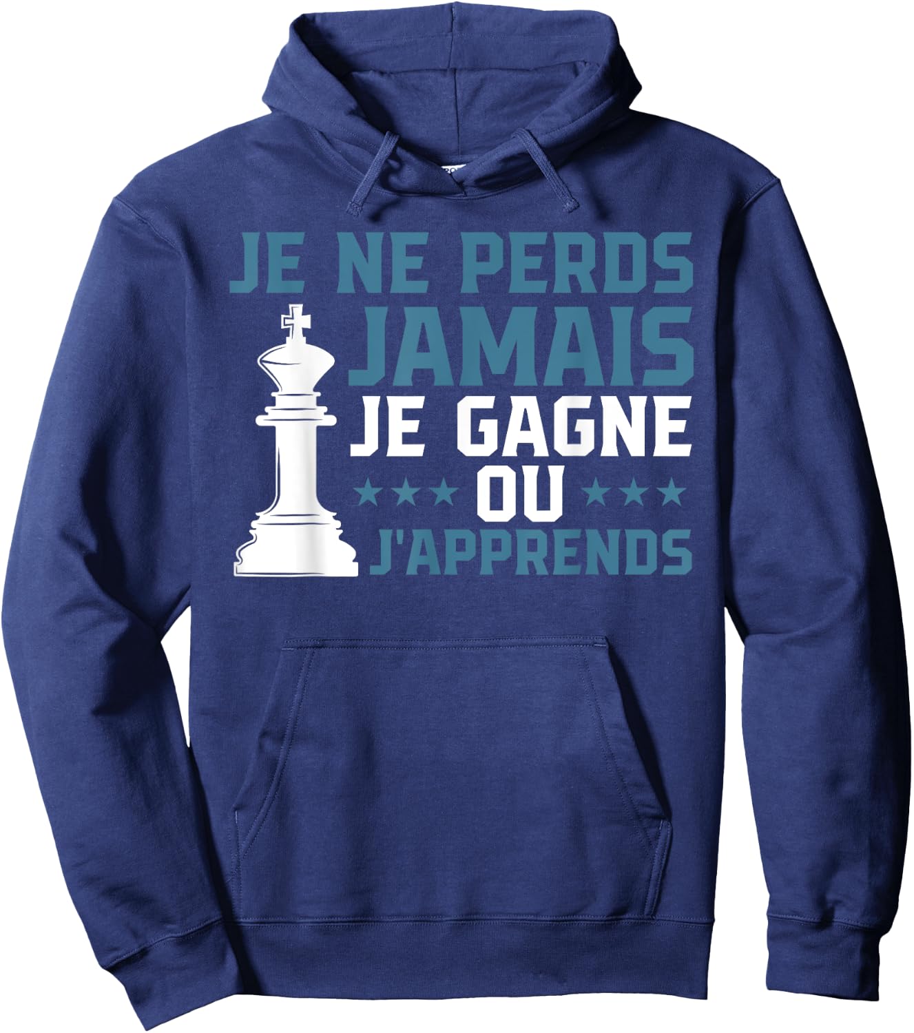 I Never Lose I Win Or I Learn Chess , Black, S Hoodie - Hoodie | Navy