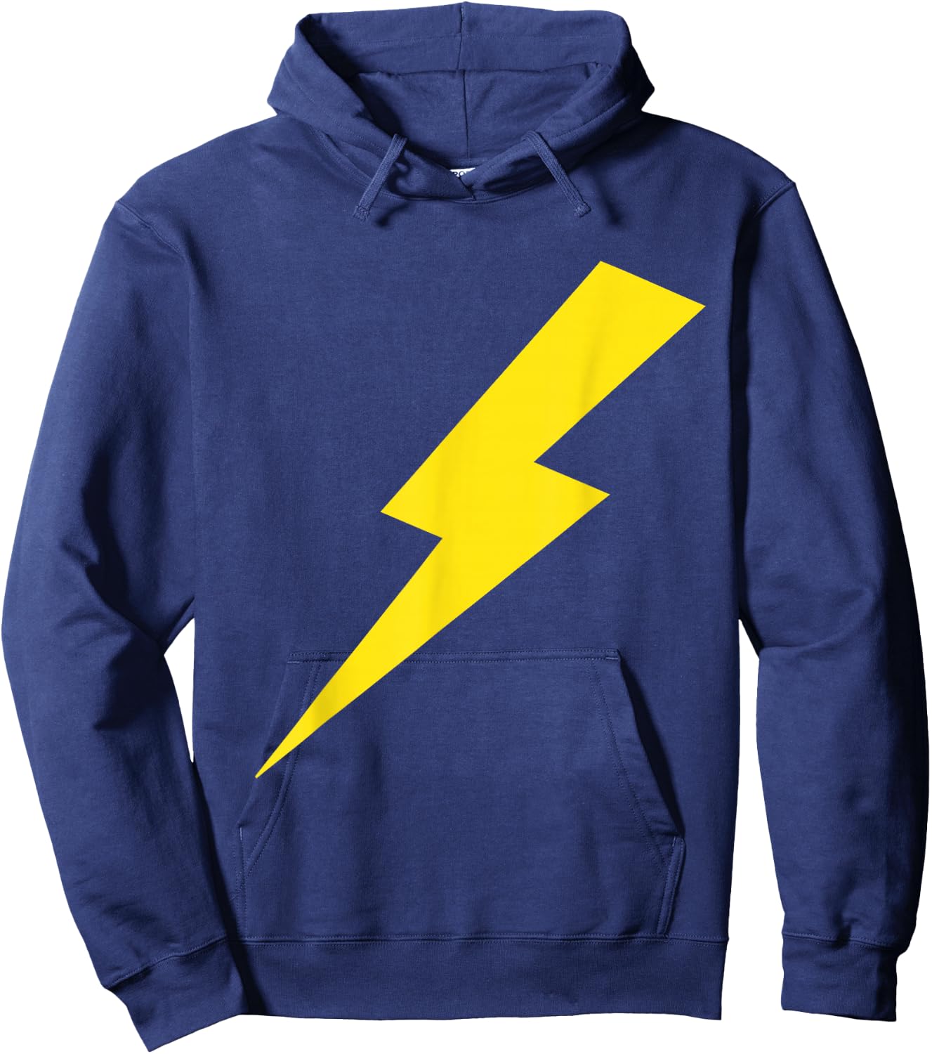 Lightning Bolt Yellow Print Hoodie - Hoodie | Navy