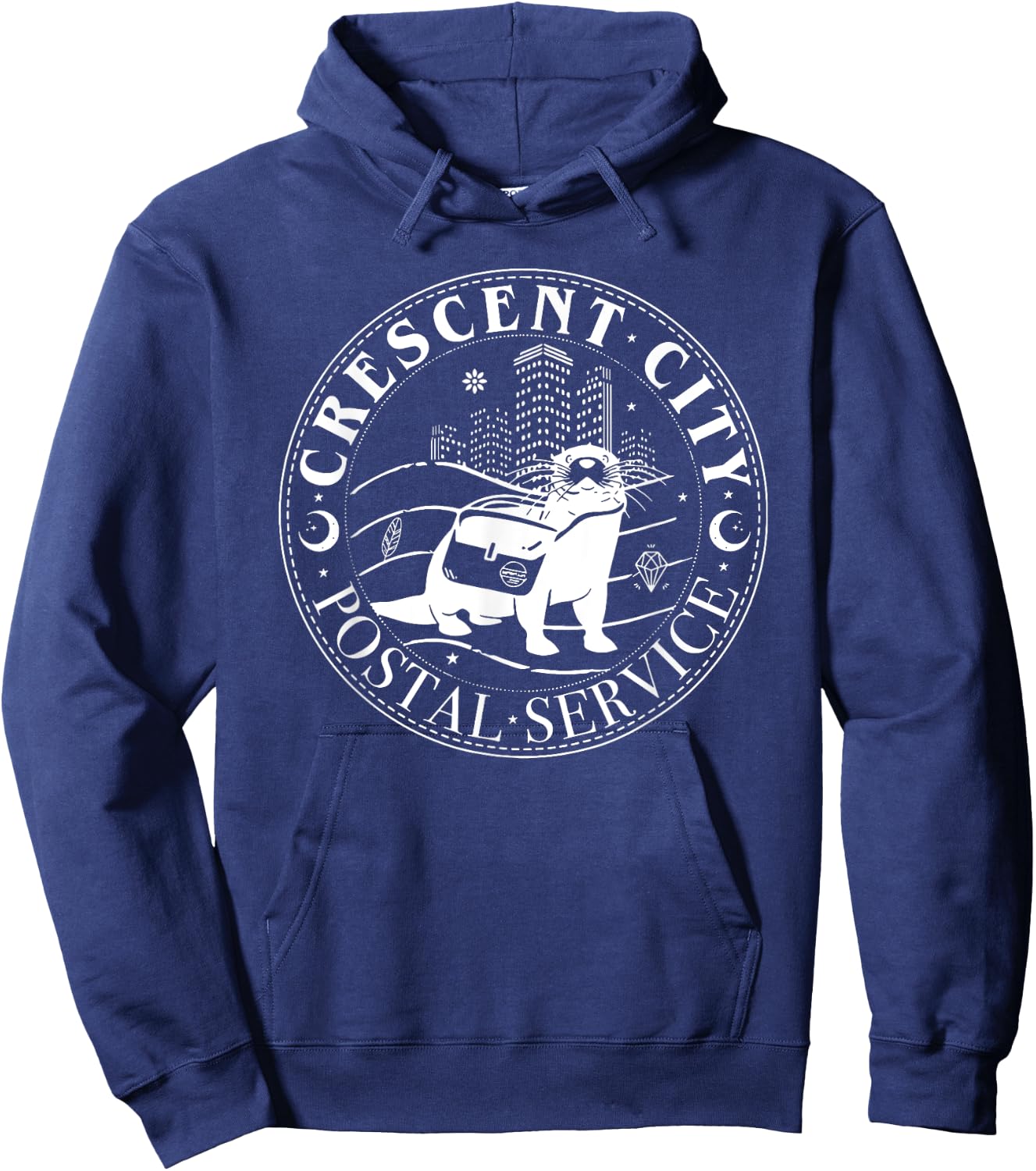 Crescent City Postal Service, Funny Crescent City Otter Hoodie - Hoodie | Navy