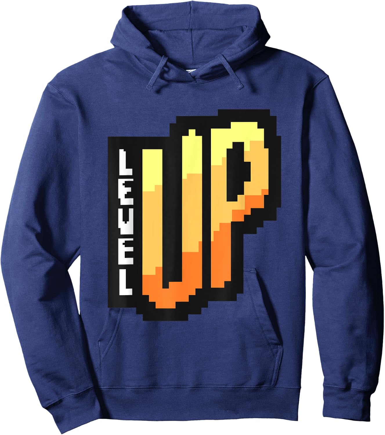 Retro Arcade Game Level Up 8-Bit Video Gamer Gift Hoodie - Hoodie | Navy