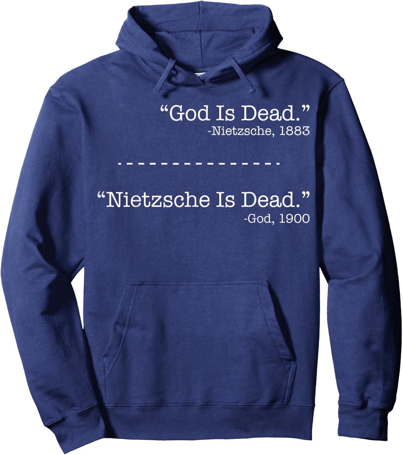 Philosophie Theorie Friedrich Nietzsche Gott ist tot -Nietzsche Hoodie - Hoodie | Navy
