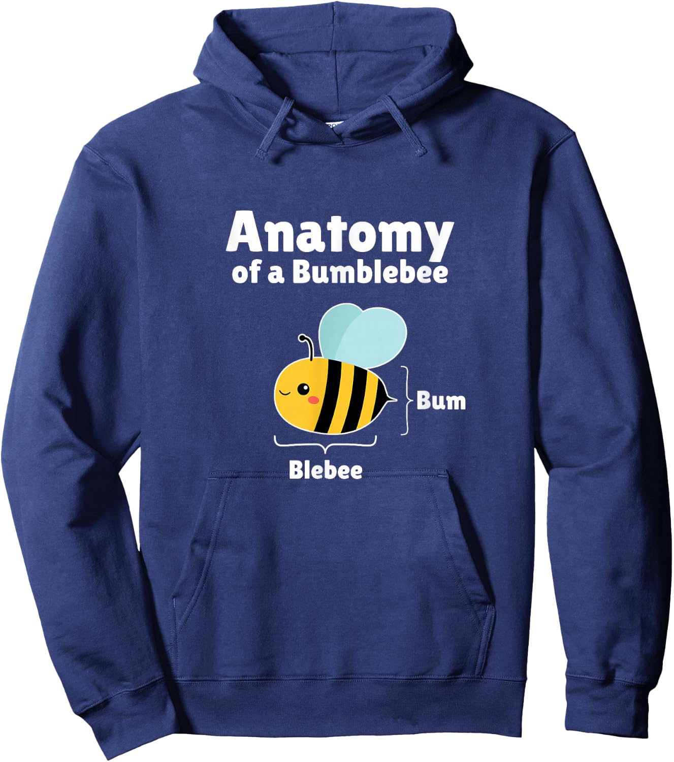 Anatomy Of A Bumblebee Funny Graphic Hoodie - Hoodie | Navy