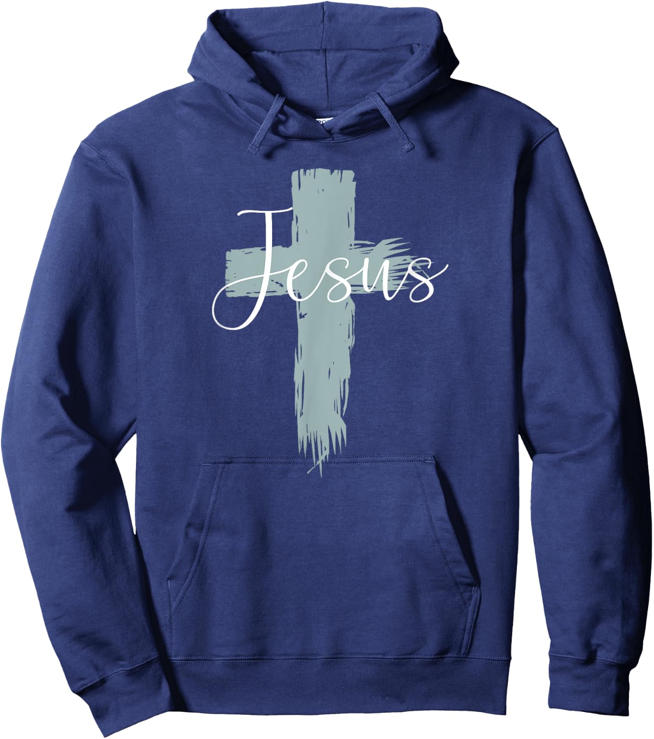 Jesus On Cross Paint Cool Religion God Faith Christian Gift Hoodie - Hoodie | Navy