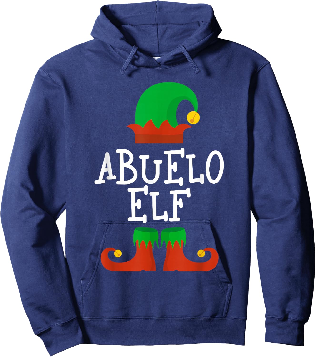 Family I'm The Abuelo Elf Christmas Pajama Matching Funny Hoodie - Hoodie | Navy