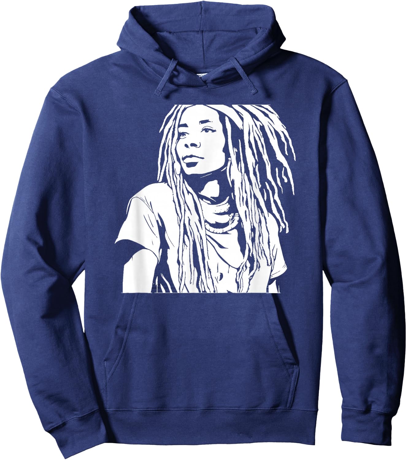 Rasta Hair Hairstyle - Rastafari Dreads Dreadlocks , black Hoodie - Hoodie | Navy