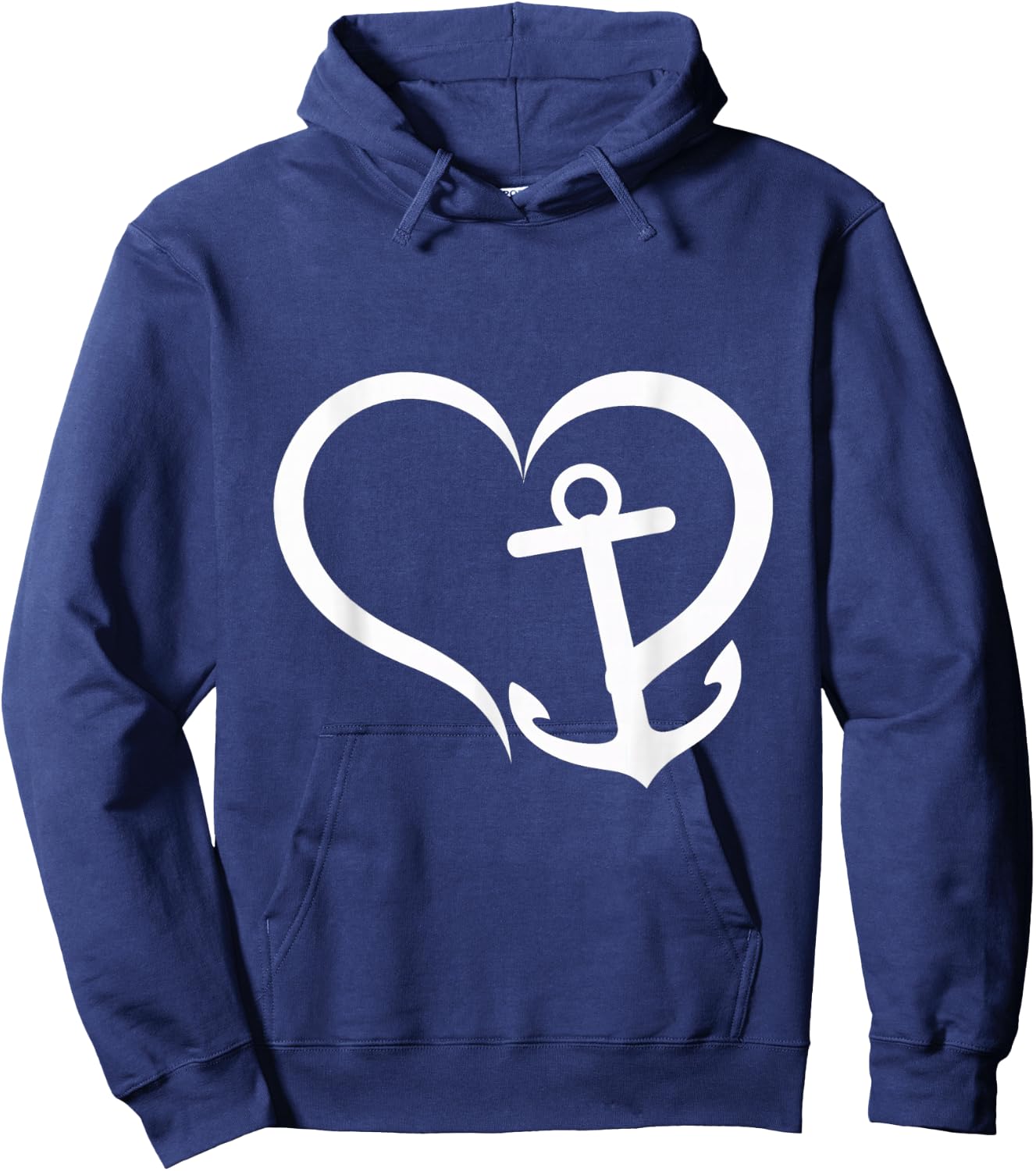 Heart Anchor Love Nautical Ocean Boating Sailing Hoodie - Hoodie | Navy