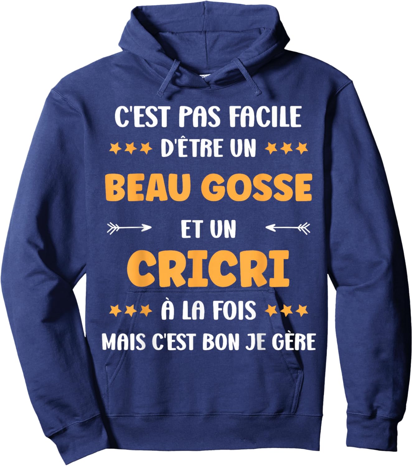 Beau Gosse Cricri Citation Humour prénom Cricri Hoodie - Hoodie | Navy