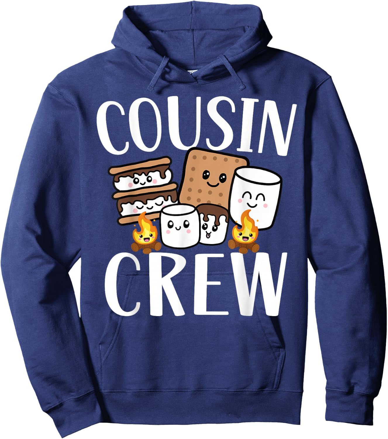Cousin Crew 2024 Camping Trip Smore Campfire Group Squad Hoodie - Hoodie | Navy