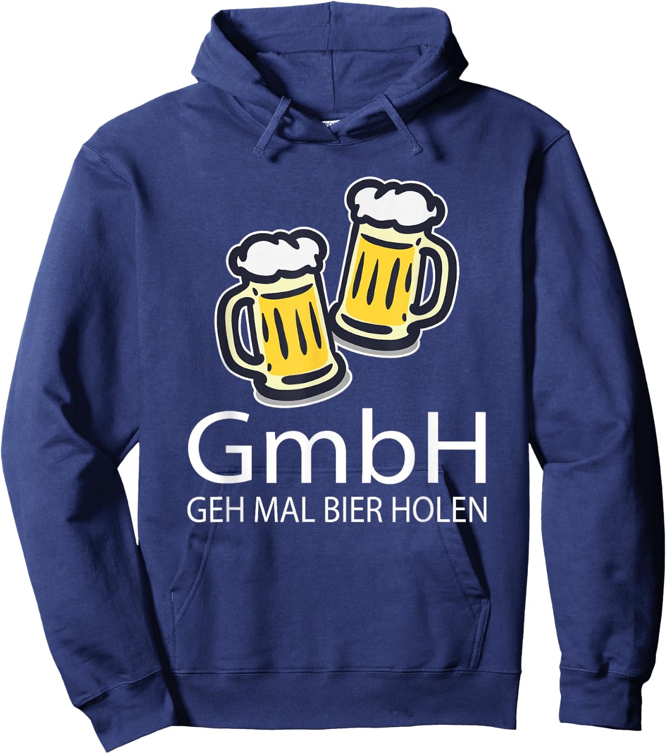 Beer Drink Saying GmbH Geh mal Bier Holen Fun Funny , black Hoodie - Hoodie | Navy