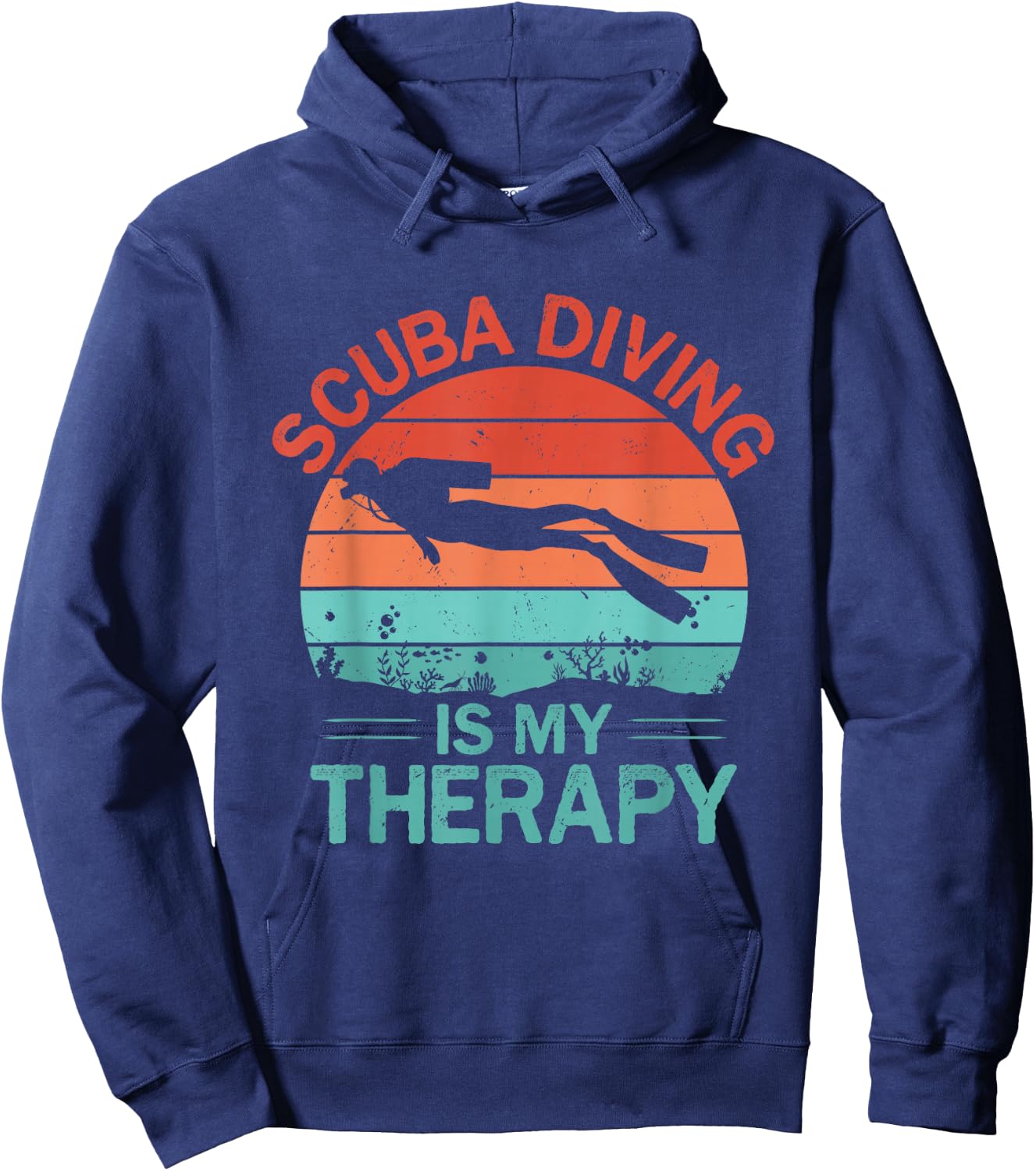 Scuba Diver Divemaster Diving Instructor Underwater Hoodie - Hoodie | Navy