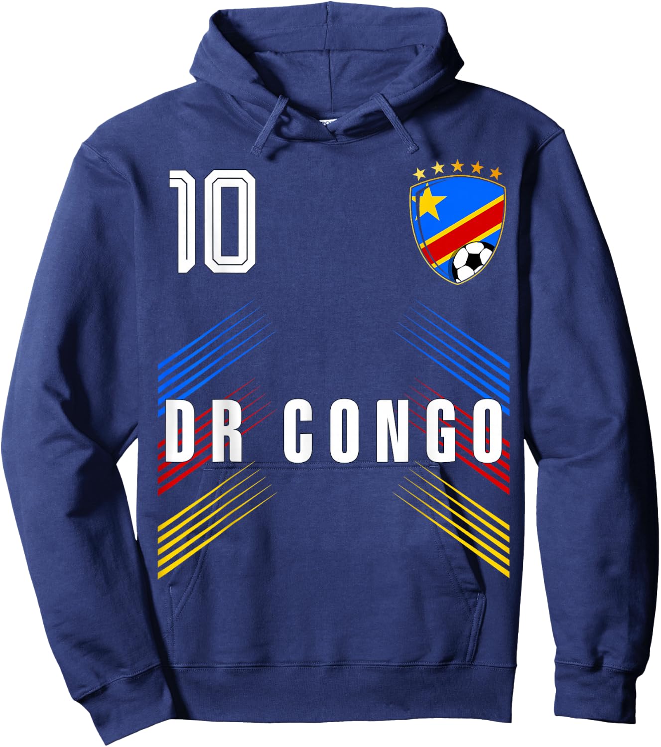 DR Congo Flag Congolese Pride Lovers Hoodie - Hoodie | Navy