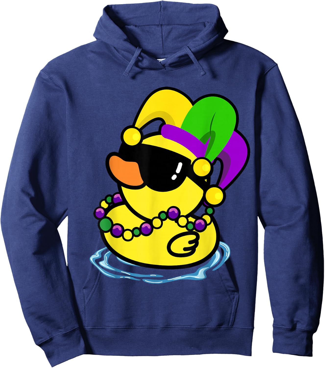 Cool Mardi Gras Duck New Orleans Carnival Party Women Men Hoodie - Hoodie | Navy