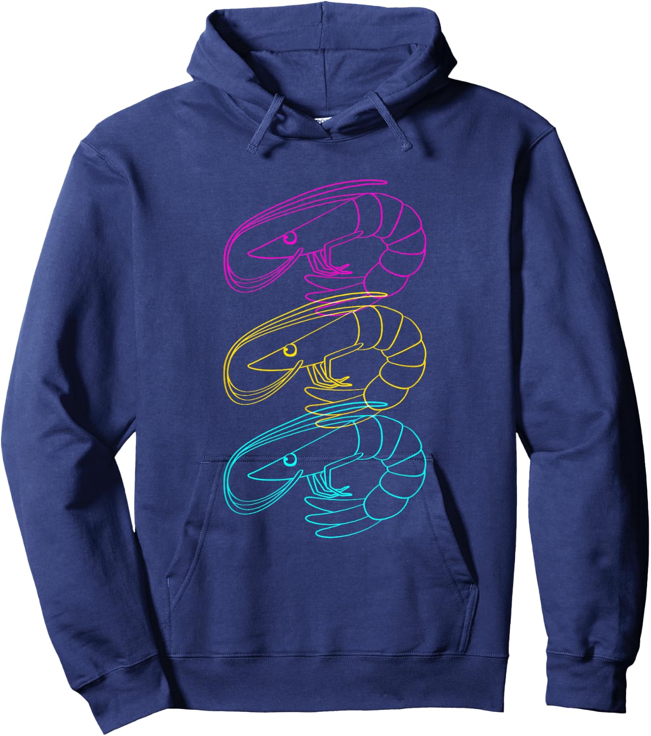 Colorful Shrimp Seafood Festival Shrimp Lover Hoodie - Hoodie | Navy