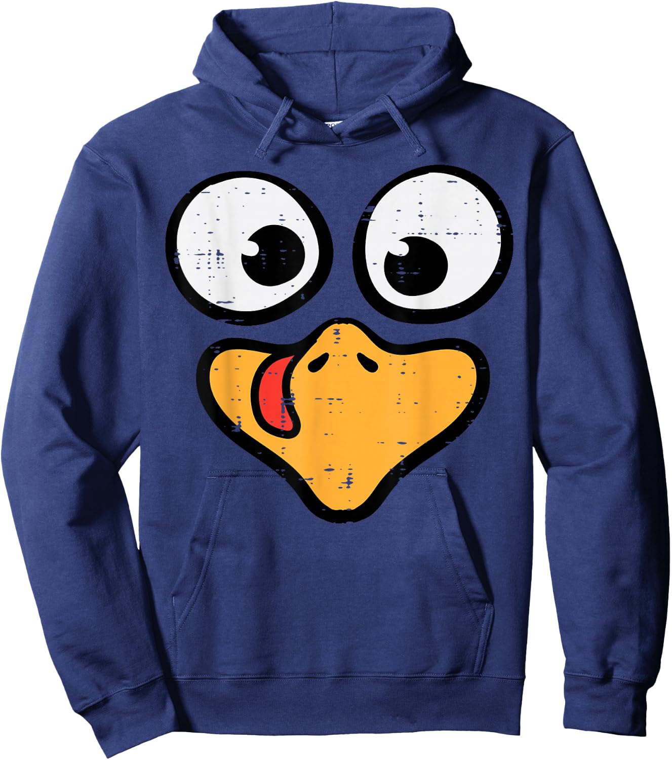 Thanksgiving Turkey Face Funny Match Costume Women Men Kids Hoodie - Hoodie | Navy