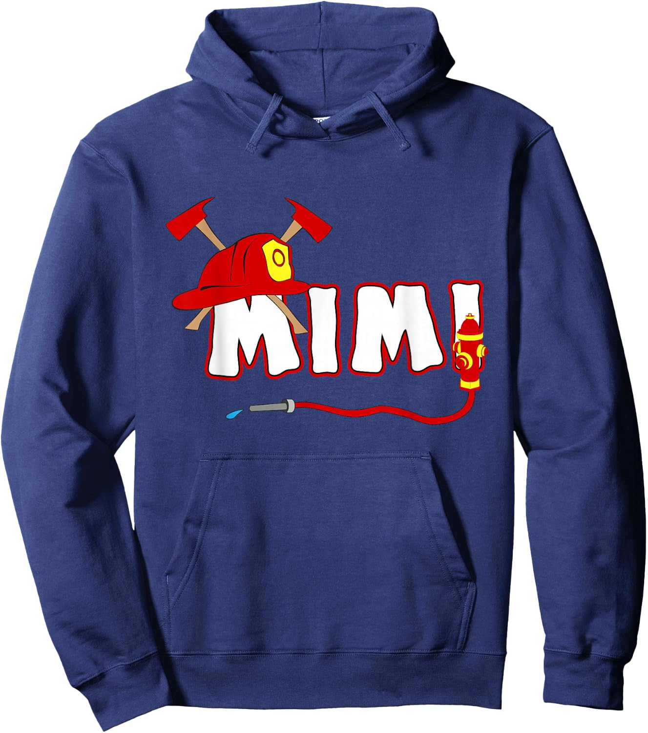 Firefighter grandma Shirt Fire Department Hydrant Mimi Gift Hoodie - Hoodie | Navy