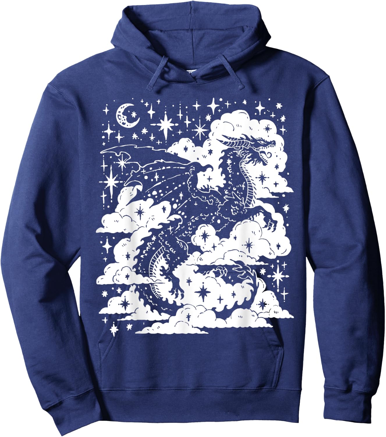 Dark Academia Fantasy Dragon | Book Lover Bookish Goblincore Hoodie - Hoodie | Navy