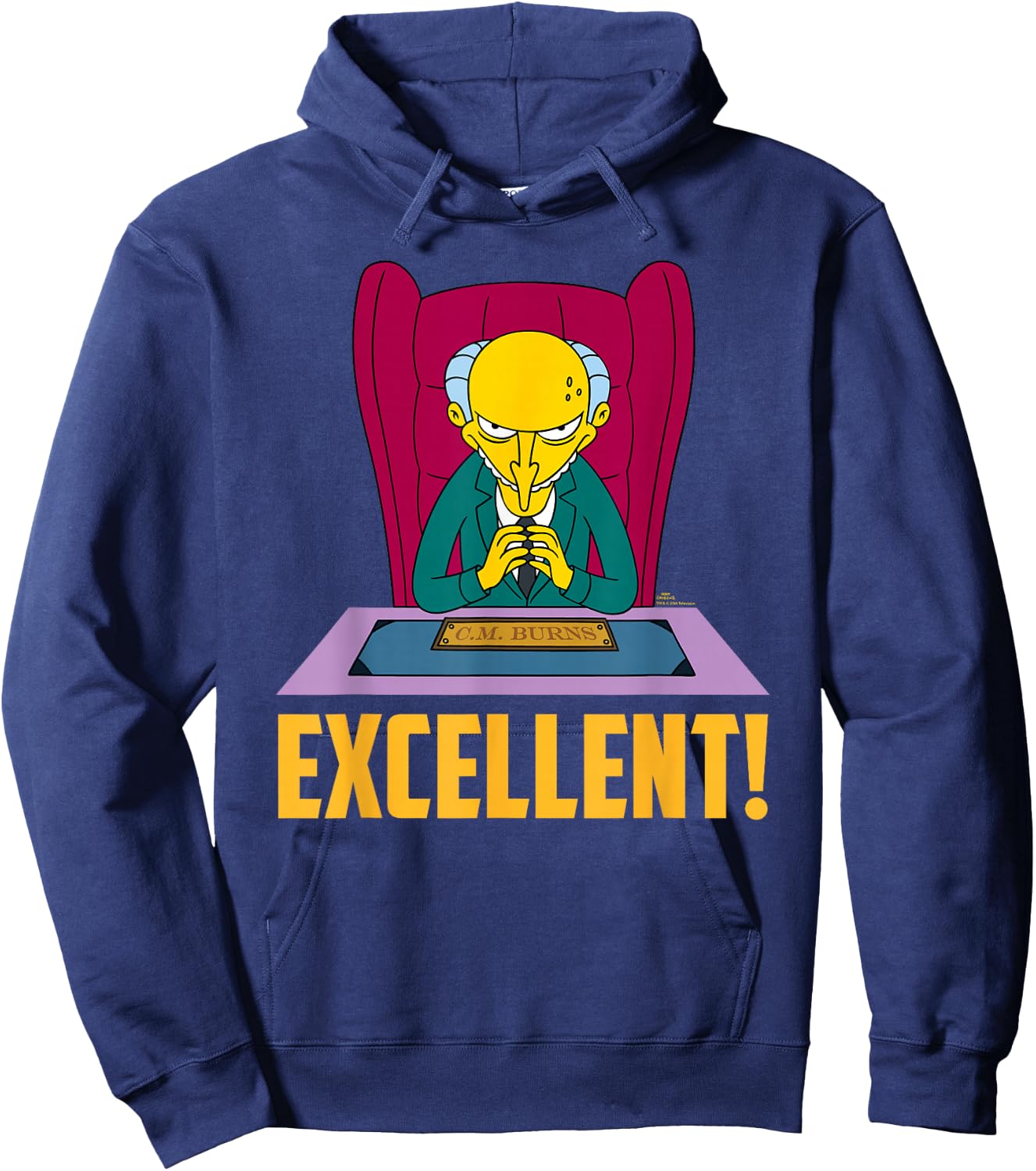 The Simpsons Mr. Burns at Desk Excellent , black Hoodie - Hoodie | Navy
