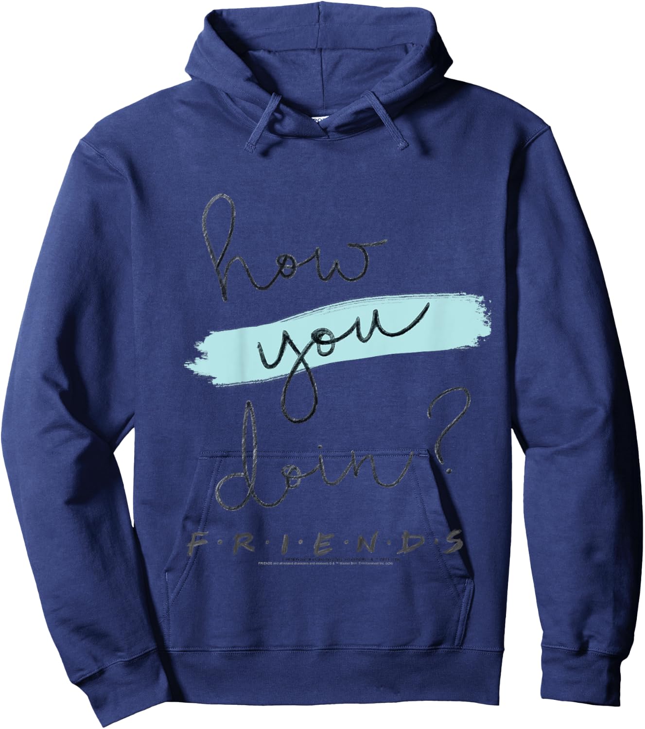 Kids Friends How You Doin Handwriting Camiseta , Black, 2 Hoodie - Hoodie | Navy