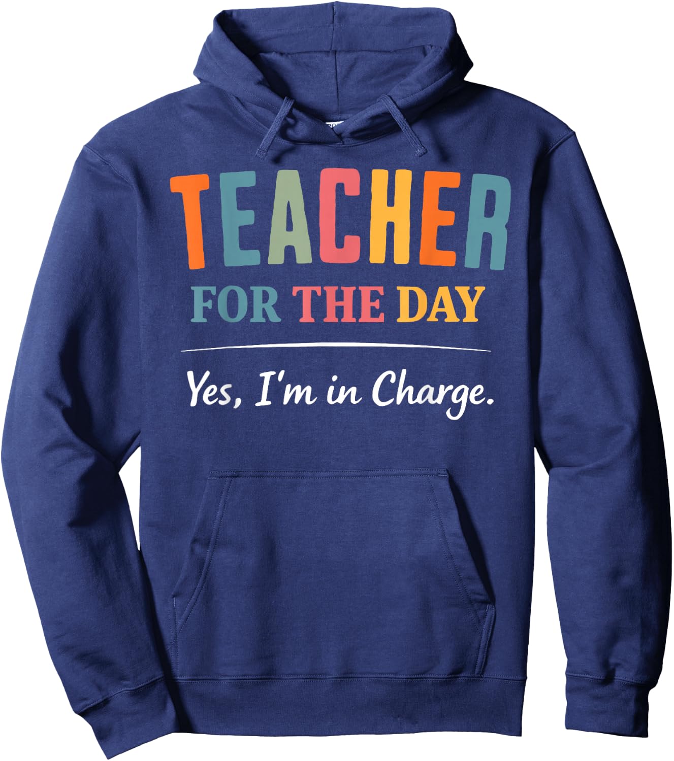 Teacher for A Day Elementary School Student Retro Kids Girls Hoodie - Hoodie | Navy