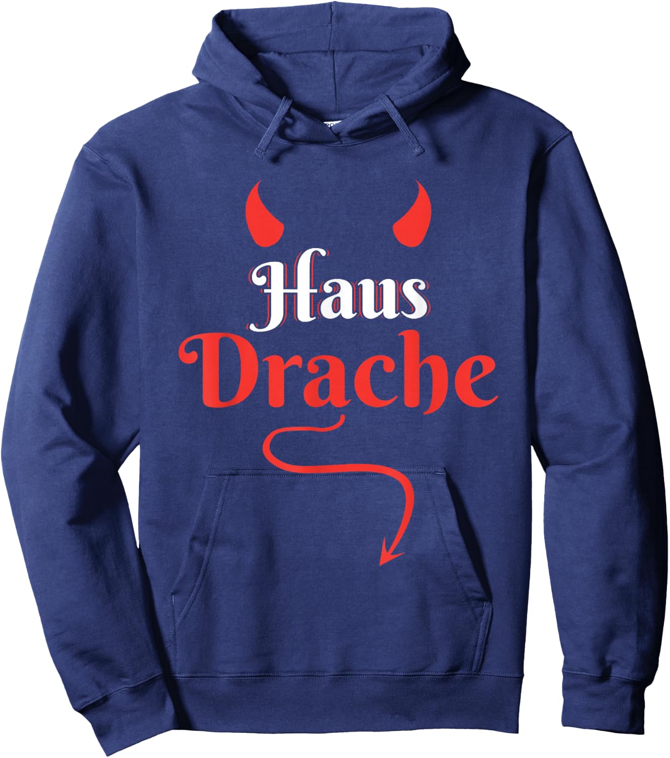 Gothic Hausfrau Hausmann Sarkasmus Spruch Hausdrache Hoodie - Hoodie | Navy