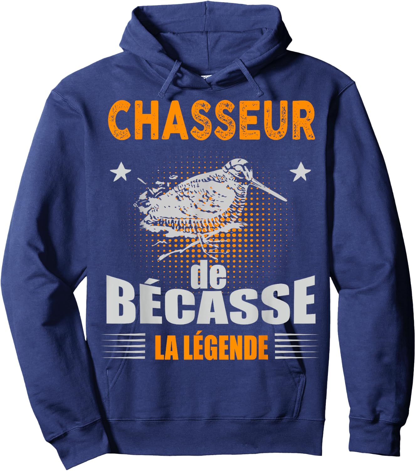 Becasse Hunter The Legend Man Hunting Snipe Game , Black, S Hoodie - Hoodie | Navy