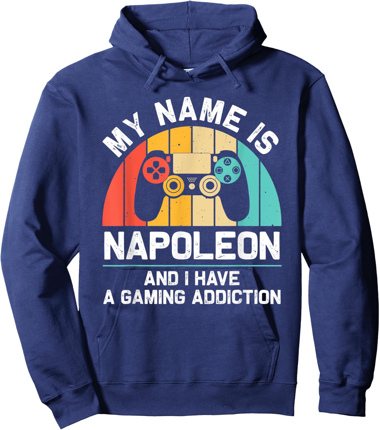 NAPOLEON Gift Name Personalized Funny Gaming Geek Birthday Hoodie - Hoodie | Navy