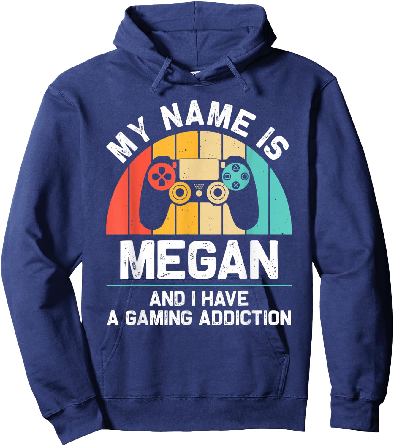MEGAN Gift Name Personalized Funny Gaming Geek Birthday Hoodie - Hoodie | Navy