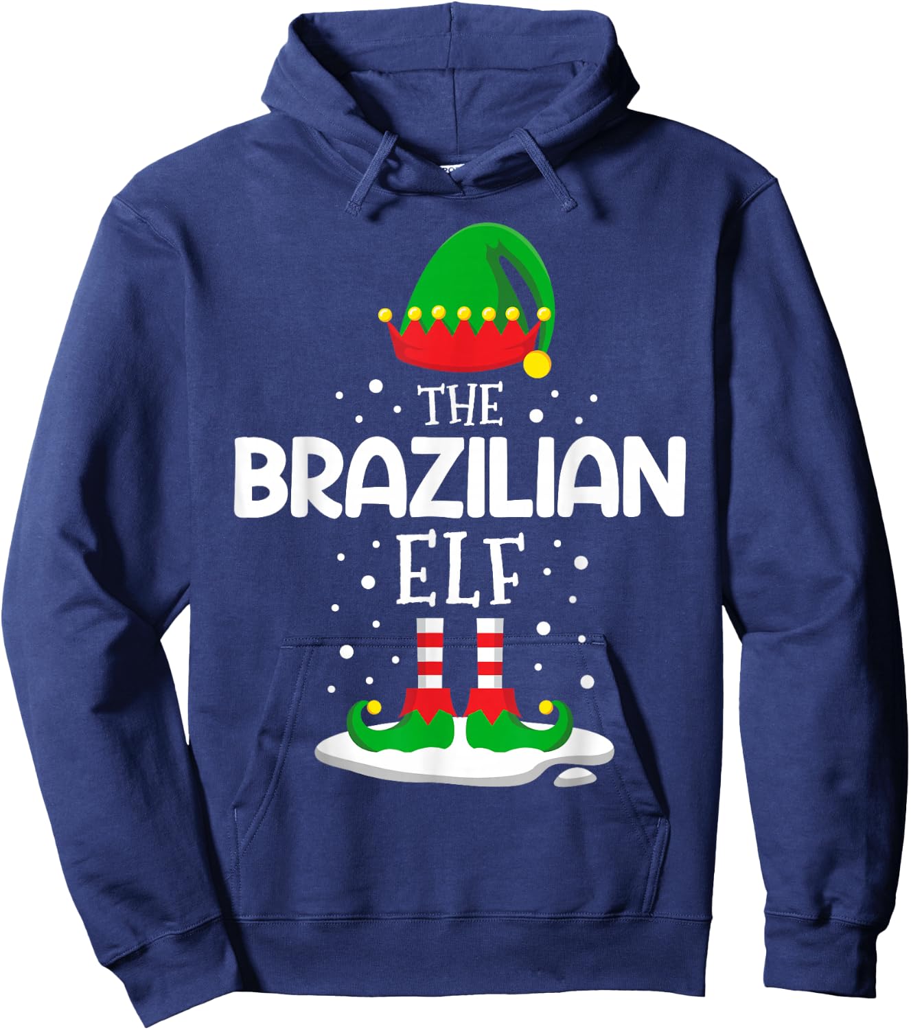 The Brazilian Elf Christmas Family Matching Outfit Xmas Hoodie - Hoodie | Navy