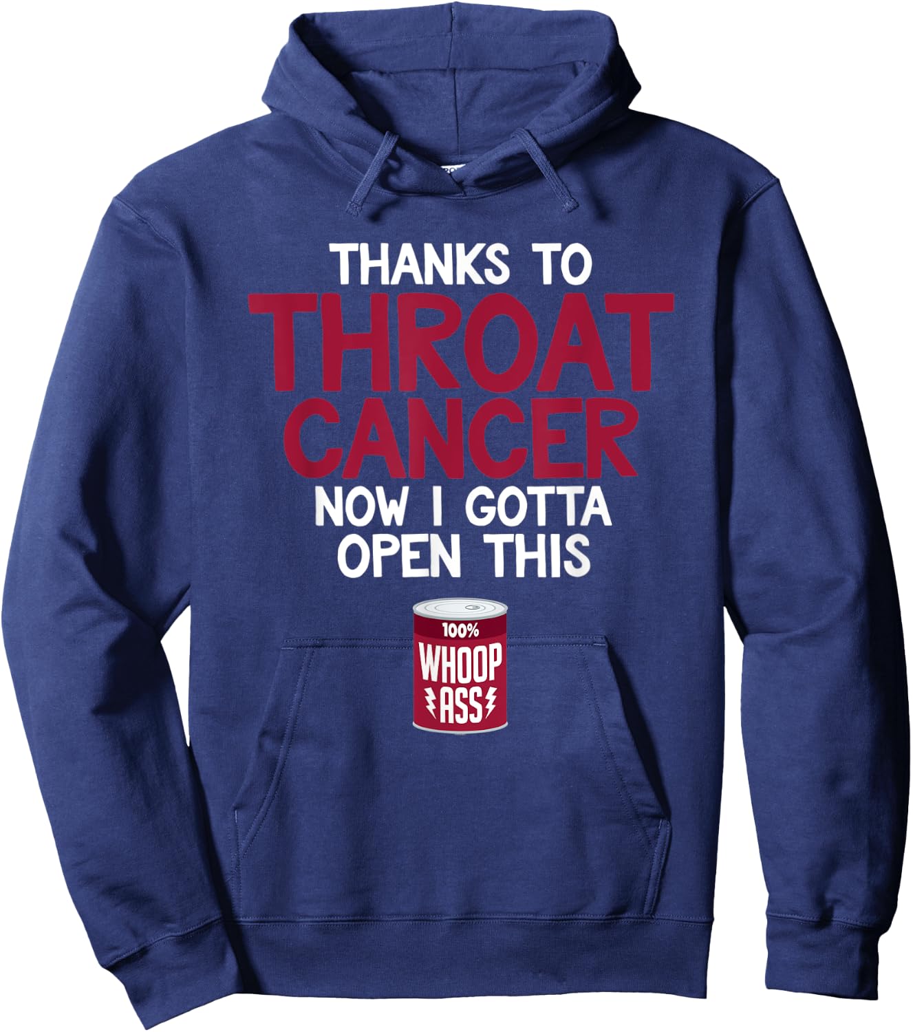 Fighting Throat Cancer Fighter Patient Quote Awareness Gift Hoodie - Hoodie | Navy