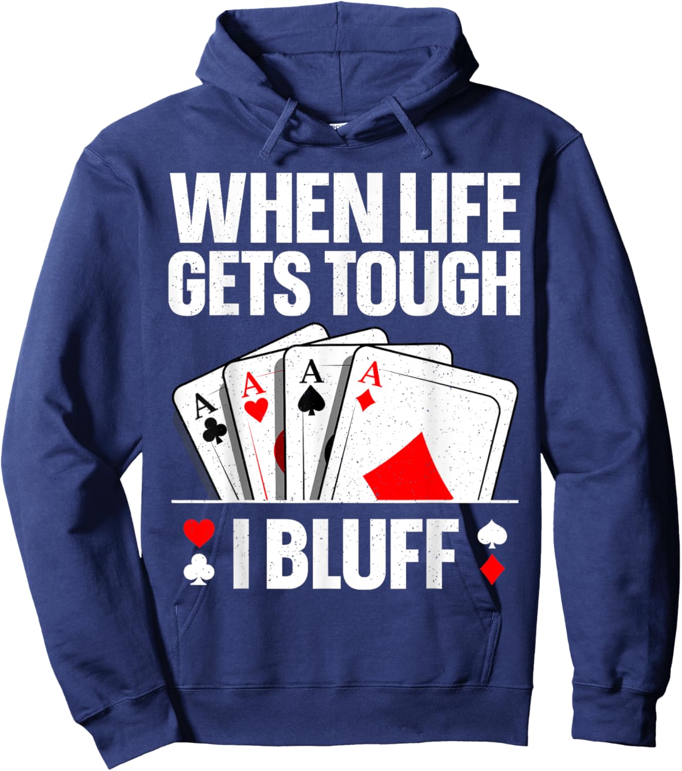 Poker Design Women Card Player Gambling Casino Lover Hoodie - Hoodie | Navy