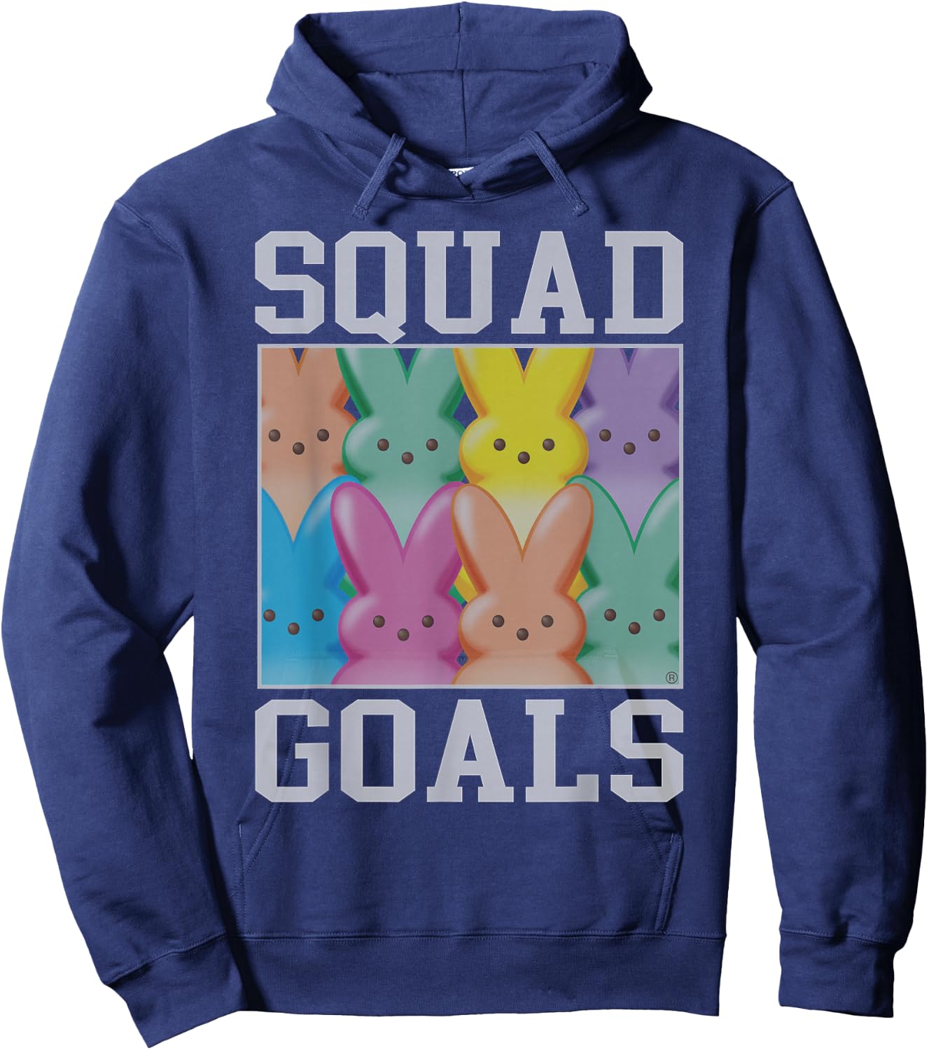 Peeps Easter Squad Goals Sugary Bunnies Portrait Hoodie - Hoodie | Navy
