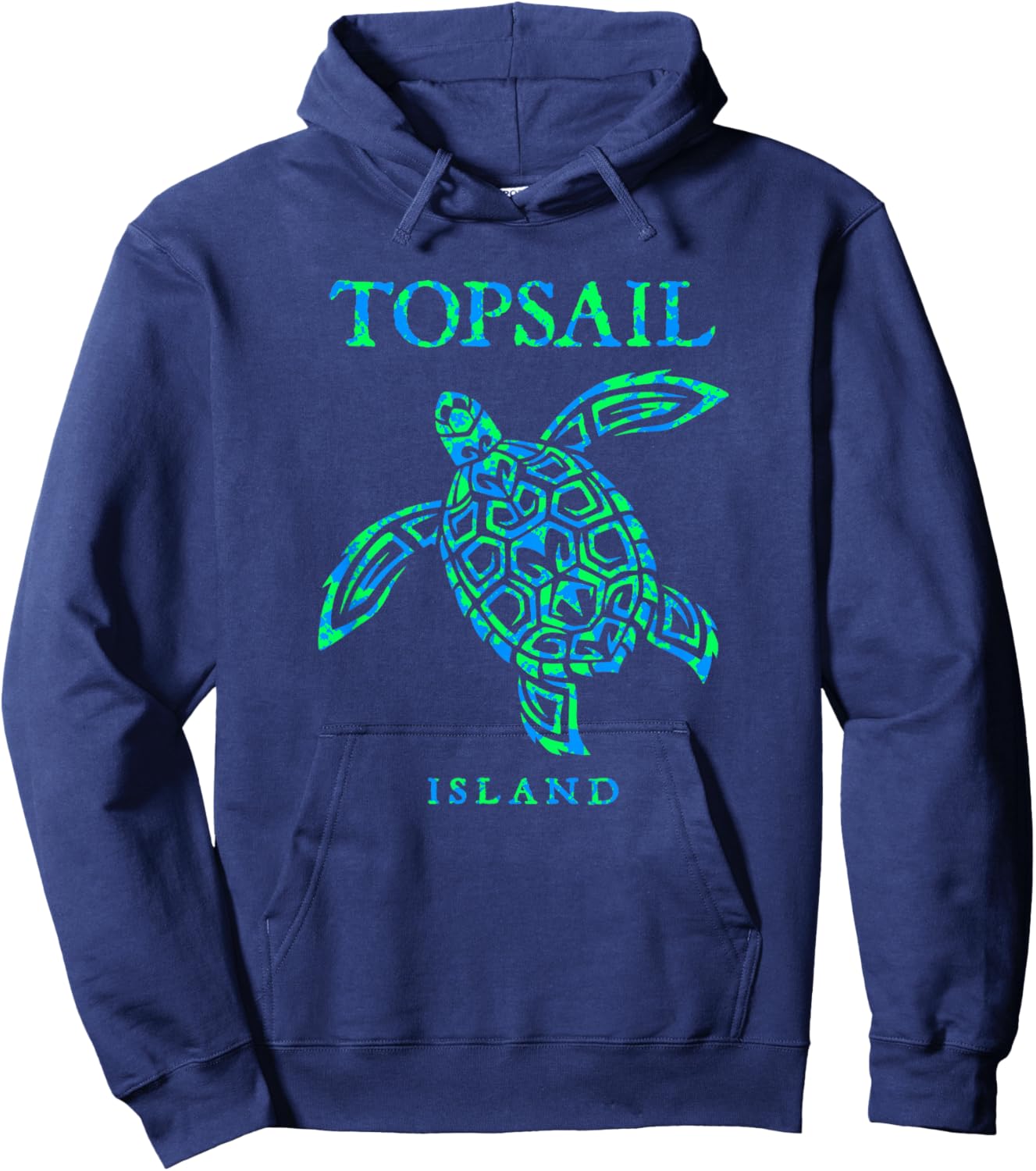 Topsail Island North Carolina Sea Turtle Vacation Souvenir Hoodie - Hoodie | Navy