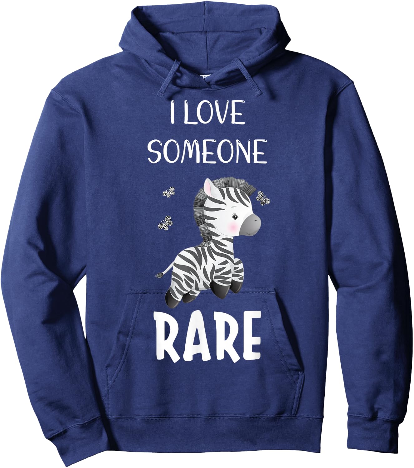 I Love Someone Rare Zebra Rare Disease Awareness Day 2022 Hoodie - Hoodie | Navy