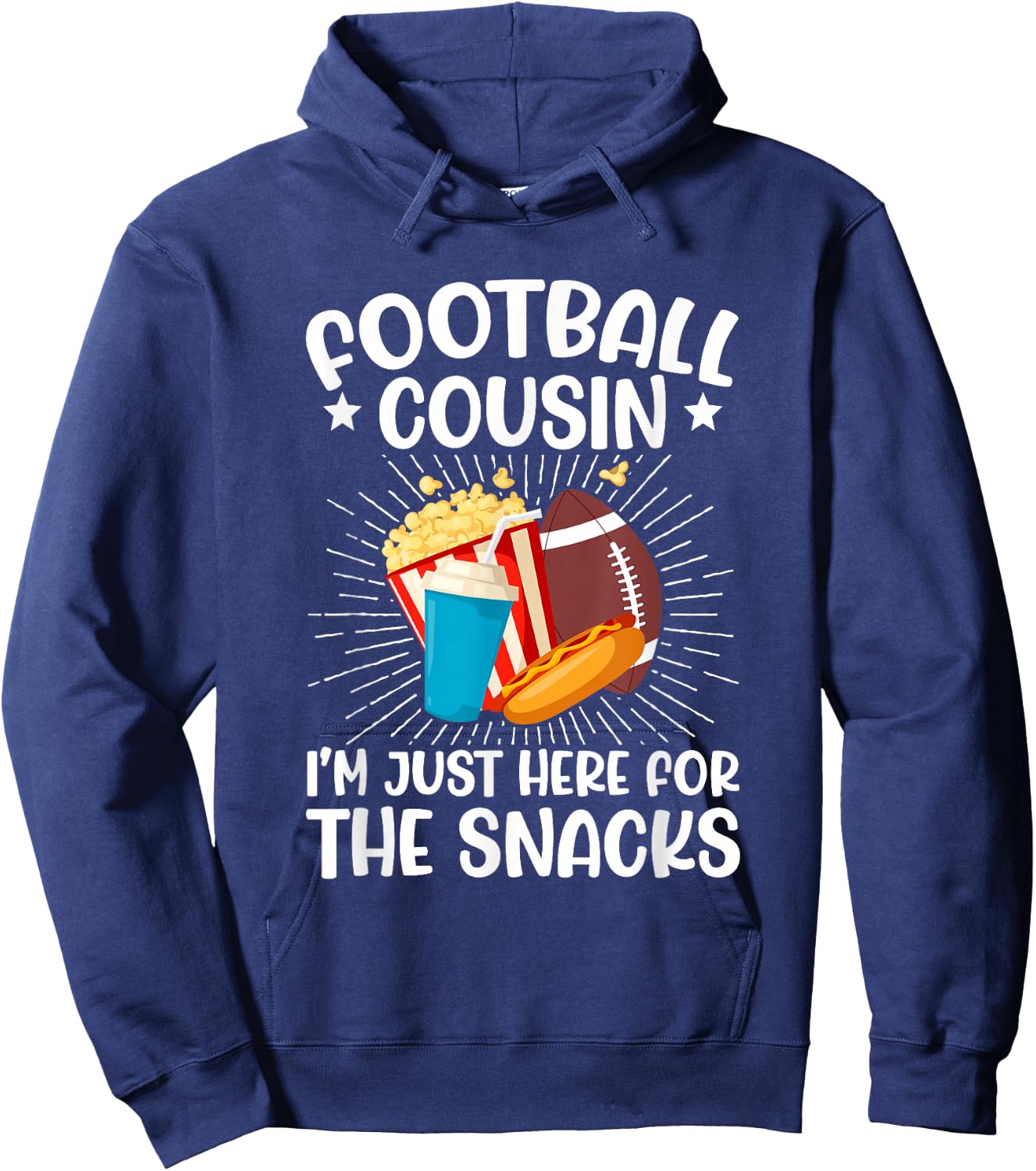 Football Cousin Funny Cousin Of A Football Player Cousin Hoodie - Hoodie | Navy