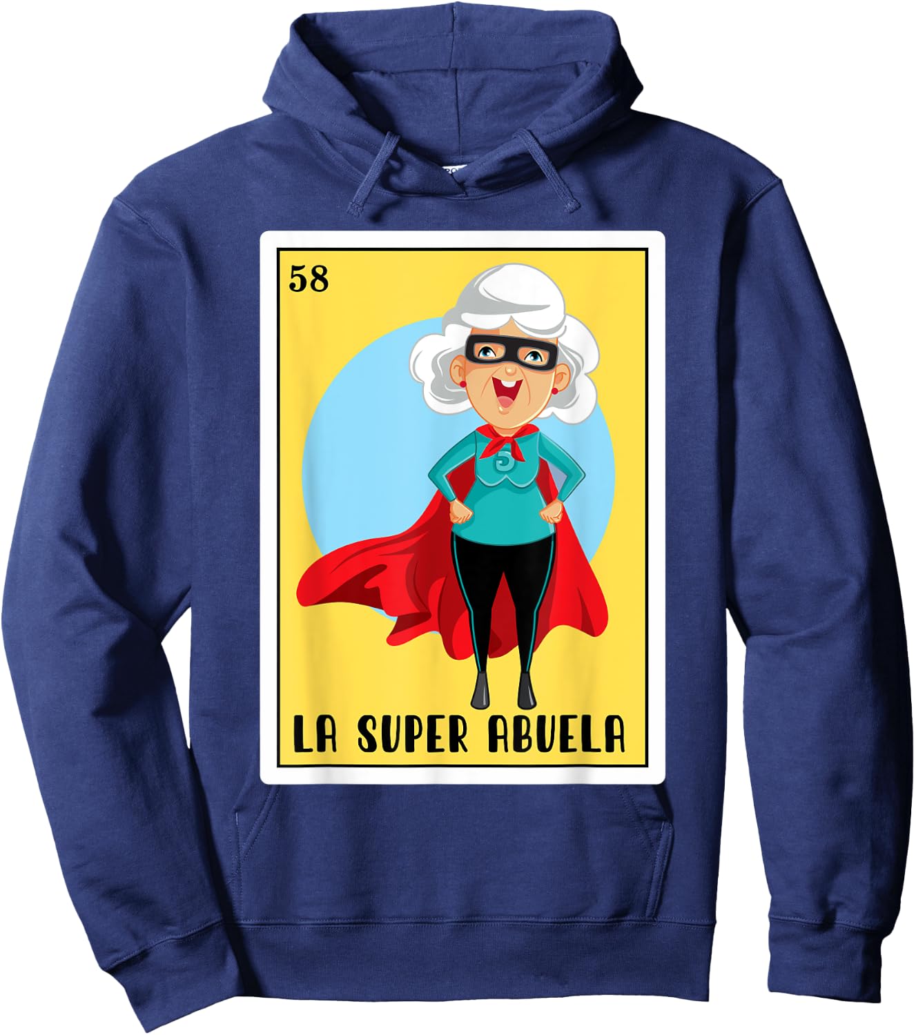 Funny Spanish-Mexican Bingo Gifts Abuela - La Super Abuela Hoodie - Hoodie | Navy