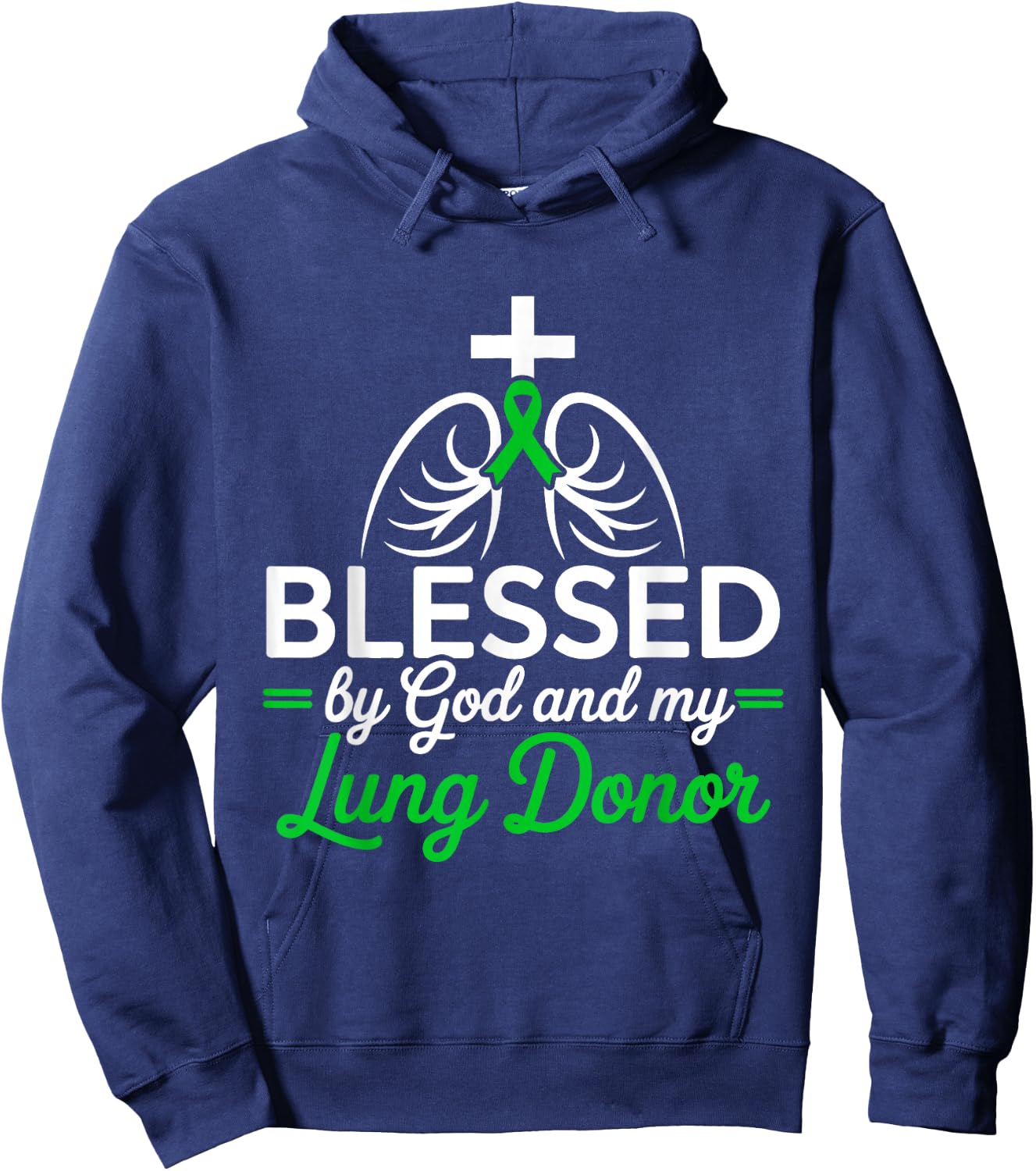 Organ Donation Lung Transplant Christian Jesus Christ Hoodie - Hoodie | Navy