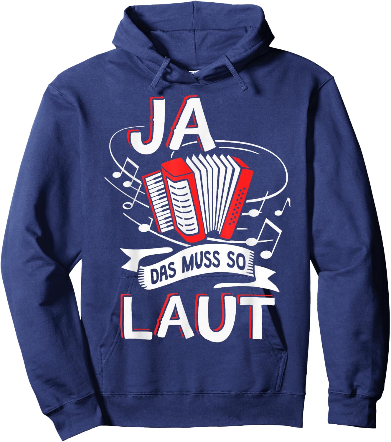 Ja das muss so laut Harmonica Accordion , black, s Hoodie - Hoodie | Navy