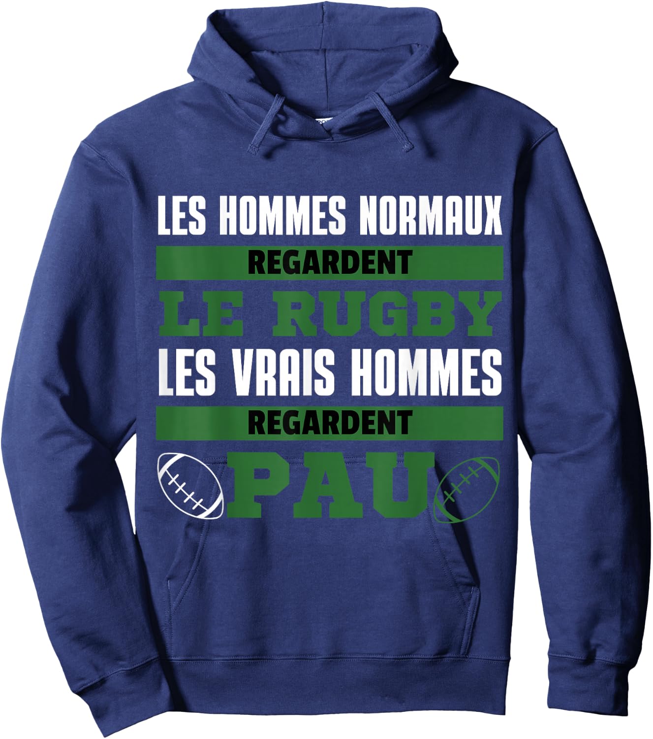 Supporter Rugby Pau Gift Humour Hoodie - Hoodie | Navy