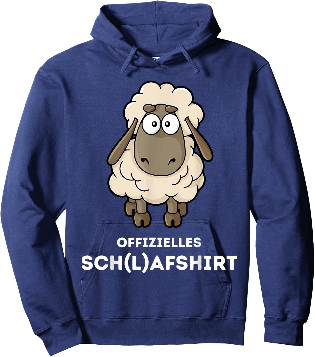 Official Sleep Shirt Sheep Pyjamas Nightdress , black Hoodie - Hoodie | Navy