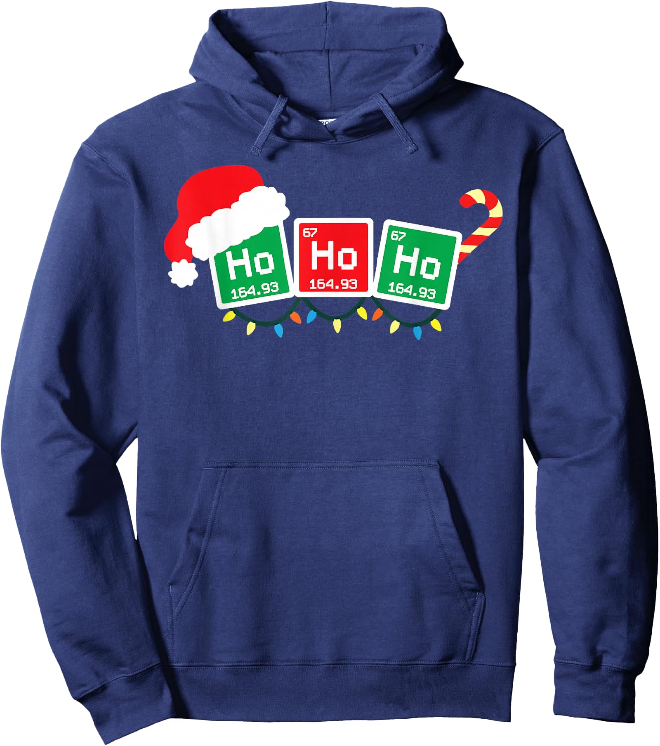 Ho Ho Ho Periodic Table Shirt Chemist Physics Christmas Gift Hoodie - Hoodie | Navy