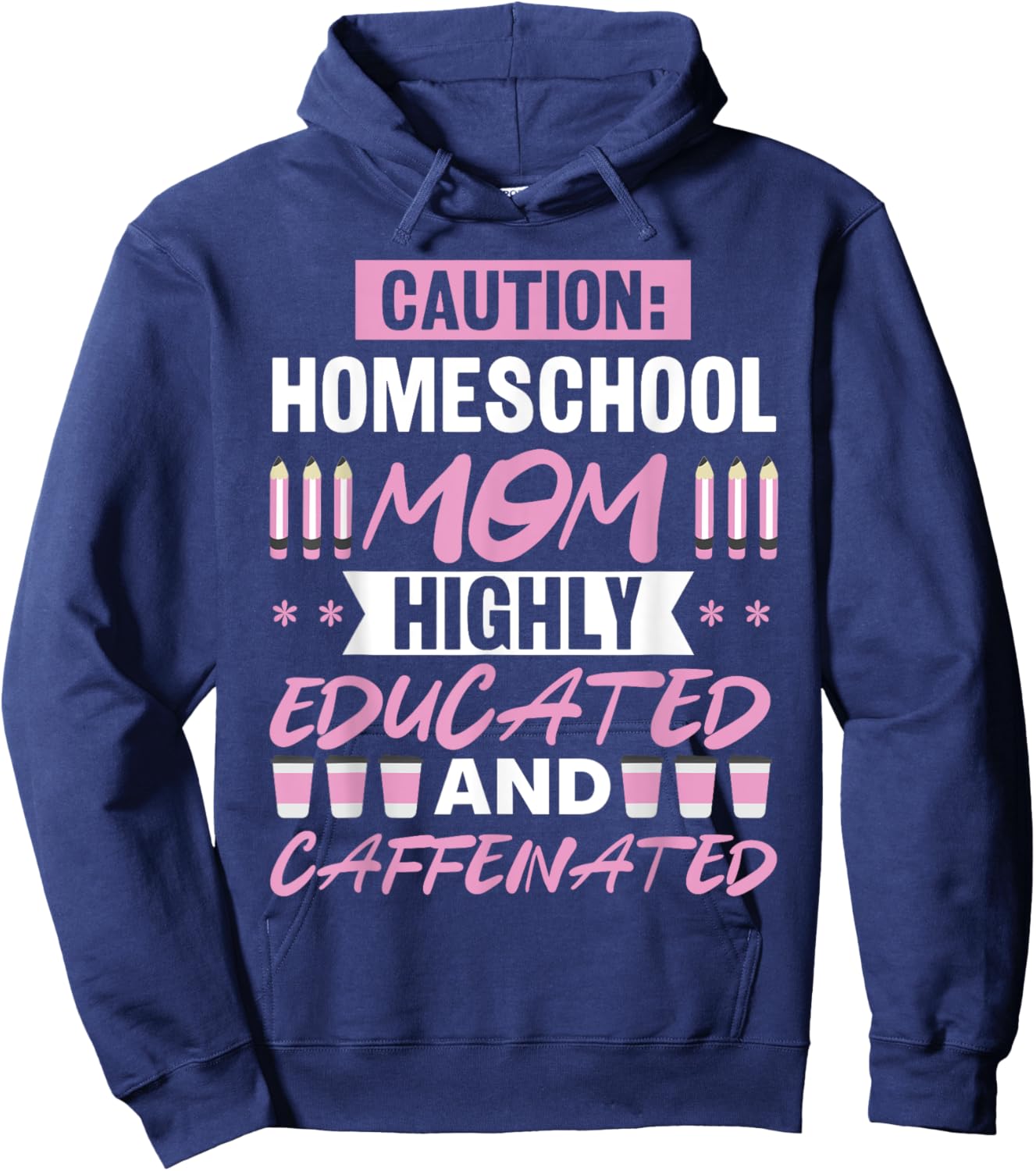 Homeschool Mom Funny Homeschool Mama Mother's Day Hoodie - Hoodie | Navy