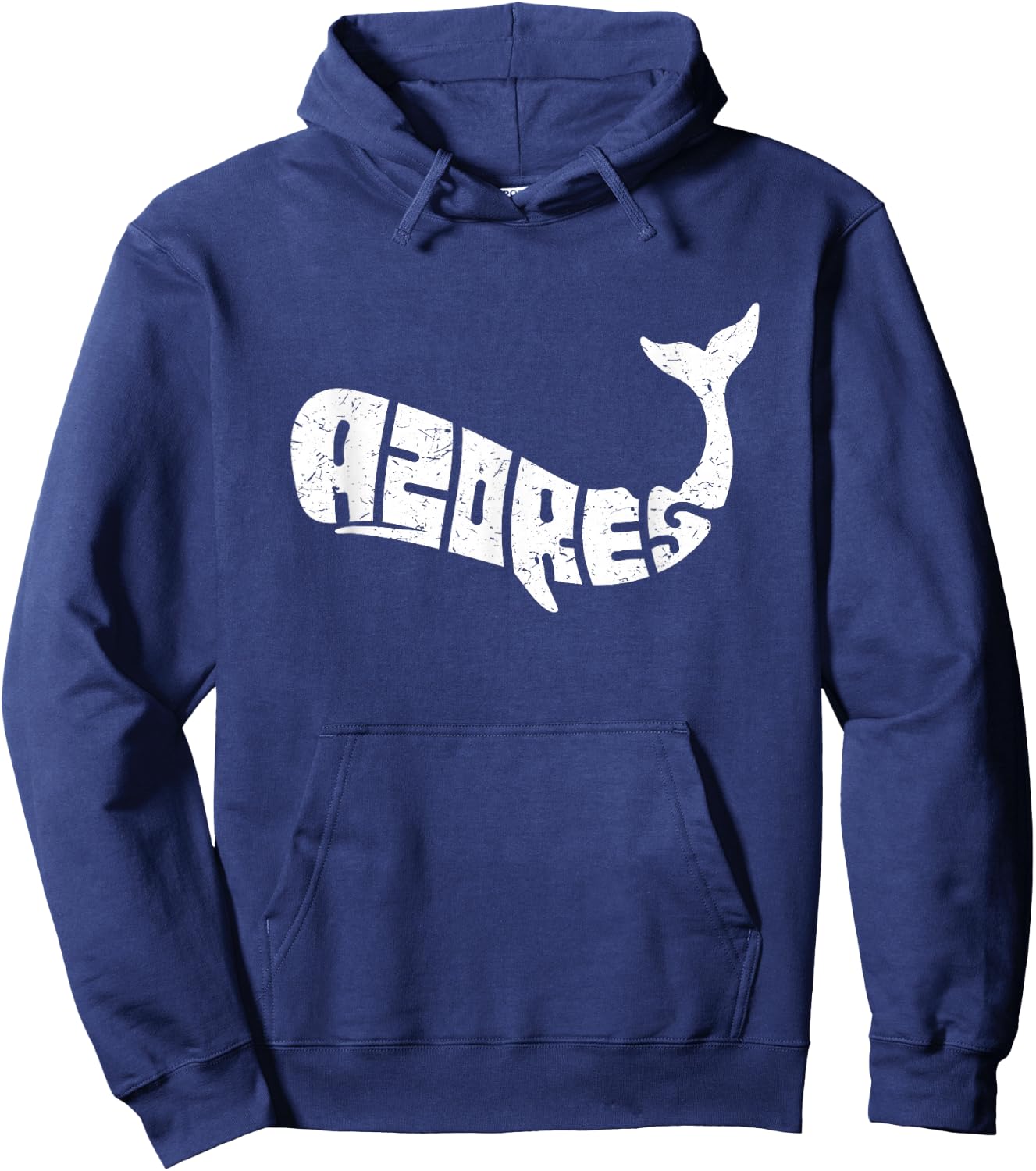 Azores Whale Word Art - Funny Animal Hoodie - Hoodie | Navy