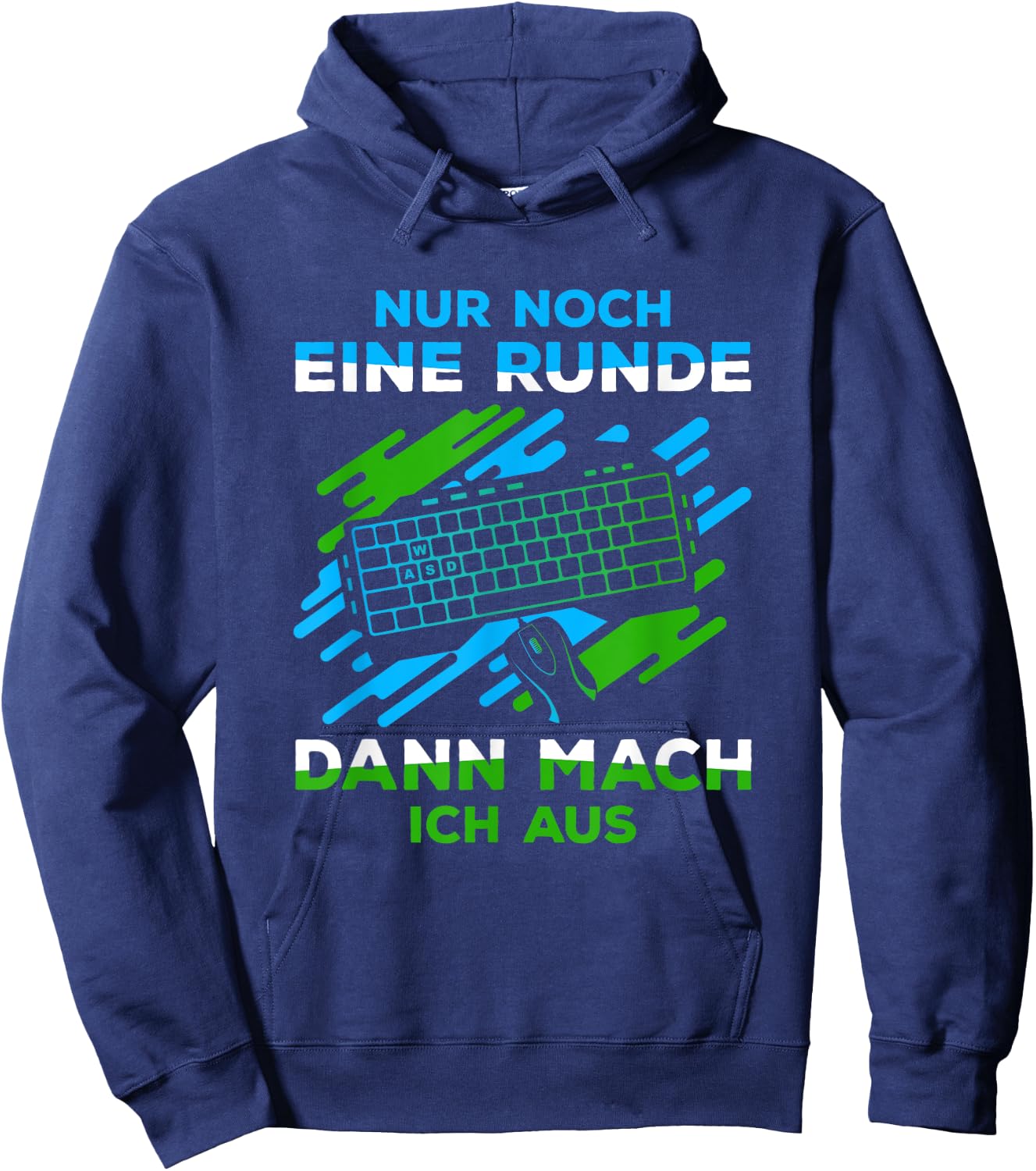 with German Text "Nur noch eine Runde "Nur noch eine Runde [German Language] Hoodie - Hoodie | Navy