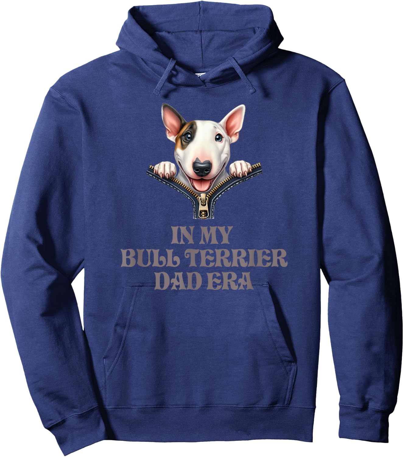 In My Bull Terrier Dad Era Hoodie - Hoodie | Navy