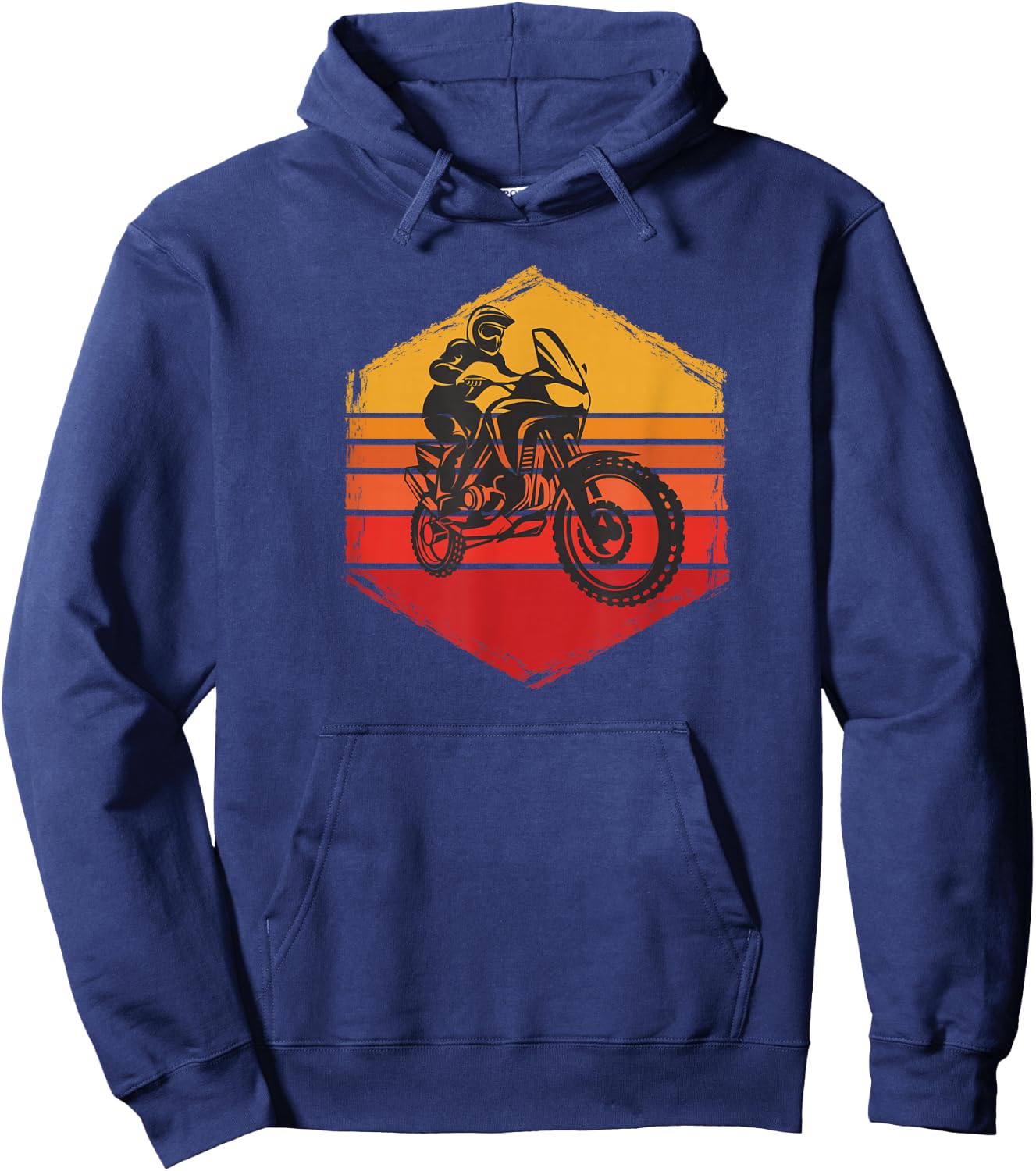 Design Adventure Trail Motorcycle Travel Hoodie - Hoodie | Navy
