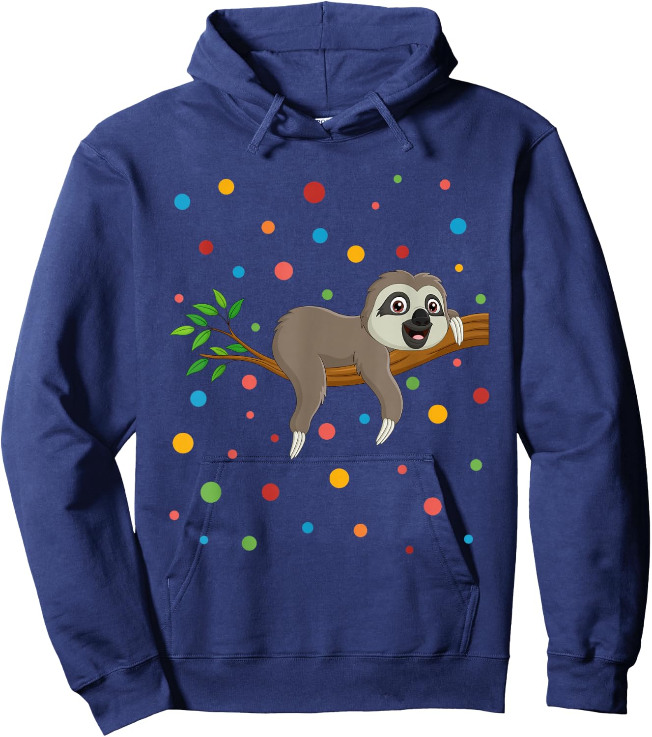 Dot Day Shirt Polka Dots Sloth Kids Boys Girls Youths Hoodie - Hoodie | Navy