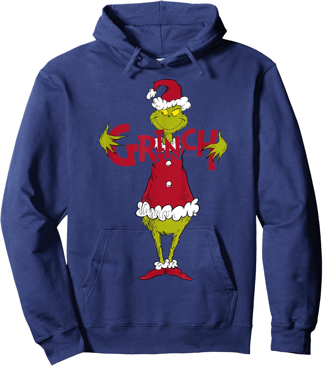 Grinch - Playing Letters , Black, S Hoodie - Hoodie | Navy