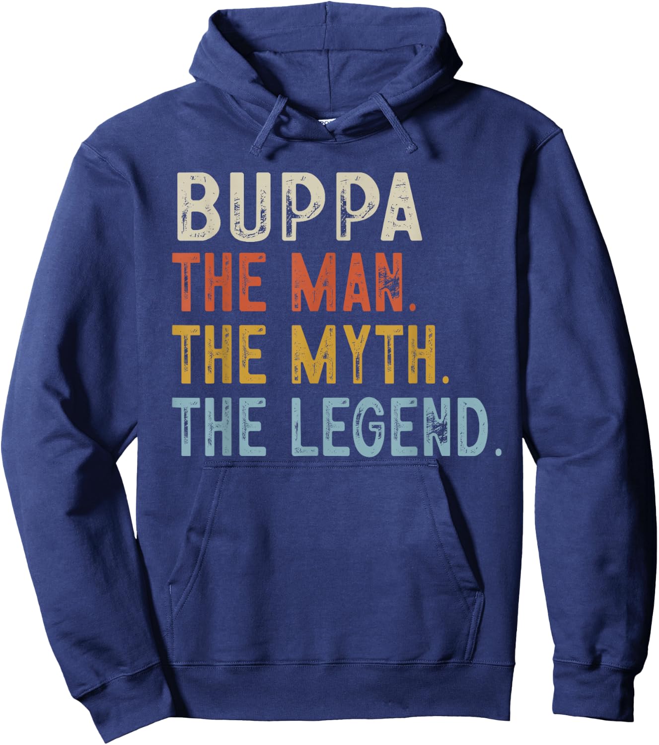 BUPPA The Grandpa The Myth The Legend Fathers Day Vintage Hoodie - Hoodie | Navy