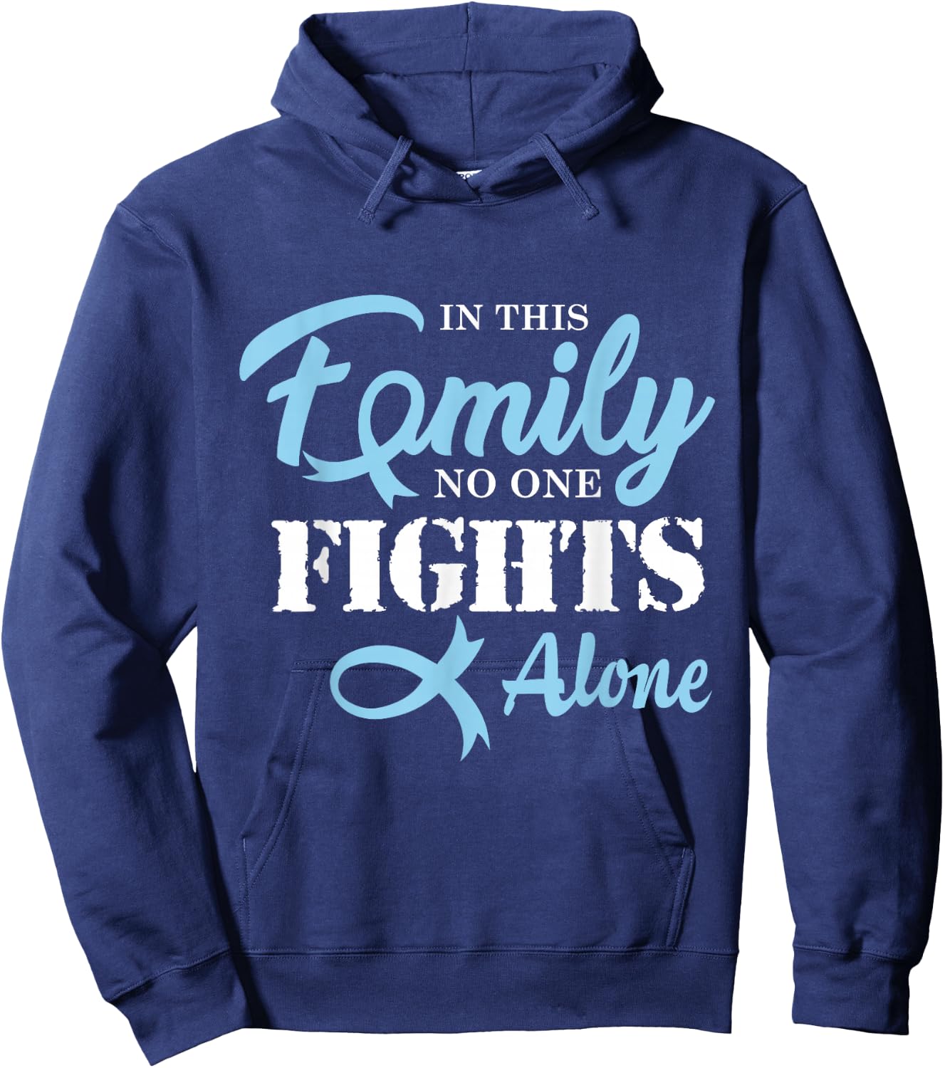 Prostate Cancer Fight Cancer Ribbon Hoodie - Hoodie | Navy