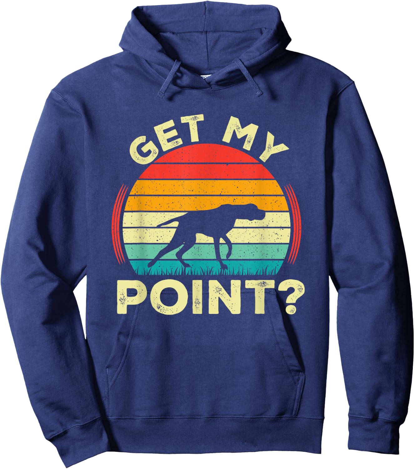 German Shorthaired Pointer Get My Point GSP Dog Hoodie - Hoodie | Navy